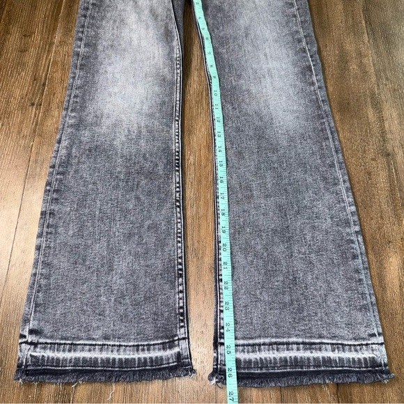 Rag & Bone Casey High Rise Ankle Straight Leg Jeans Grey Raw Hem - Picture 9 of 10